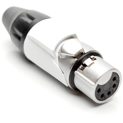 Amphenol AX Series 5-Pin XLRF Cable Connector with Marking Sleeve (White)