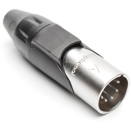Amphenol AX Series 5-Pin XLRM Cable Connector with Marking Sleeve (Black)