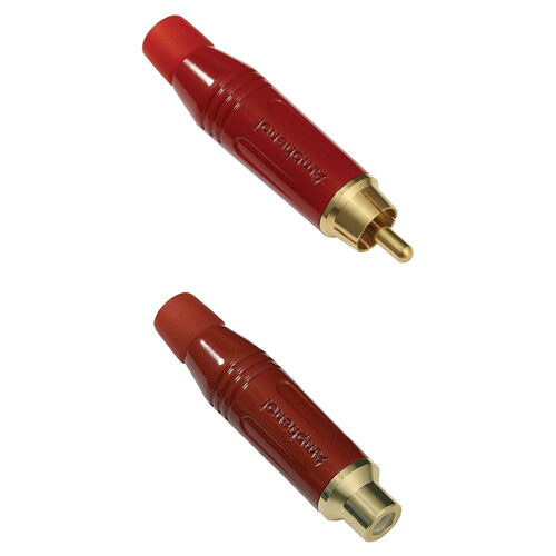 Amphenol RCA FEMALE CONNECTOR/MALE CONNECTR/RED
