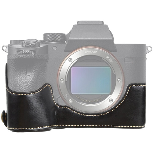 Amzer PU Leather Camera Half Case Base for Sony a7R IV