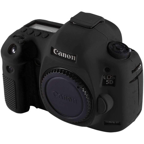 Amzer Soft Silicone Protective Case for Canon EOS 5D Mark III / 5D3 (Black)