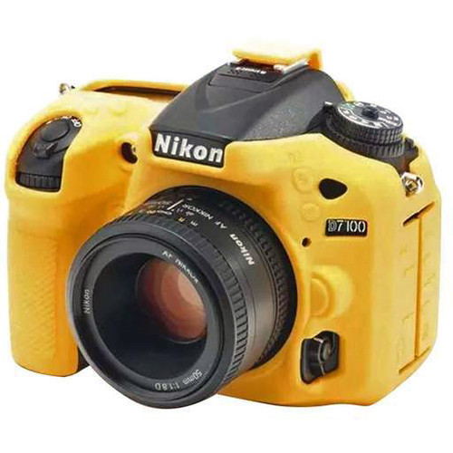 Amzer Soft Silicone Protective Case for Nikon D7200 or D7100 Camera (Yellow)