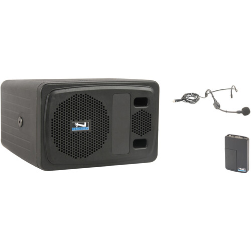 Anchor Audio AN-1000X SYSTEM 1 Speaker Monitor with WB-LINK Wireless Bodypack and HBM-LINK Headband Microphone