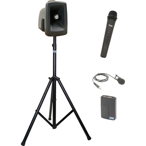 Anchor Audio MegaVox 2 SYSTEM 2 with WH-Link Wireless Handheld Mic, WB-LINK Beltpack, and LM-LINK Headset Mic
