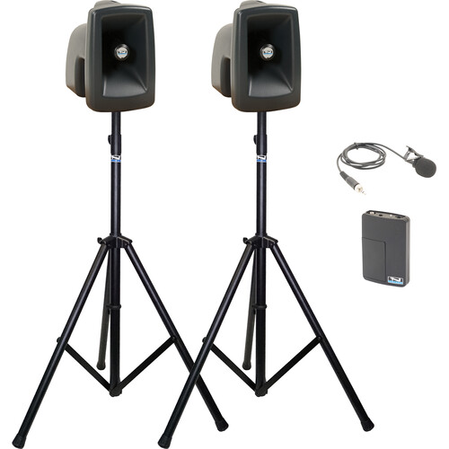 Anchor Audio MegaVox 2 COMP 1 Speaker Pair with WB-LINK Beltpack and LM-LINK Lavalier Mic