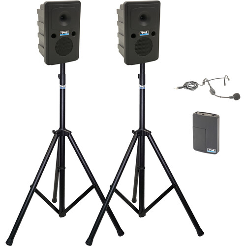 Anchor Audio Go Getter COMP 1 Speaker Pair with WB-LINK Beltpack and HBM-LINK Headset Mic