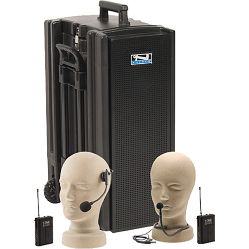 Anchor Audio Beacon Line Array Speaker Deluxe Package with Collar and Headset Microphones