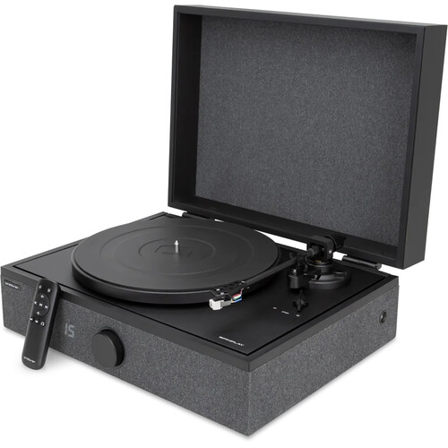 Andover Audio SpinPlay Manual Two-Speed Portable Turntable with Bluetooth and Built-In Speakers (Black)