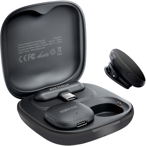 ANDYCINE MC AI Noise-Reduction 2-Person Wireless Microphone System for Mobile Devices (2.4 GHz)