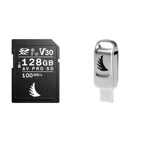 Angelbird 128GB AV Pro UHS-I SDXC Memory Card with 128GB Flash Drive