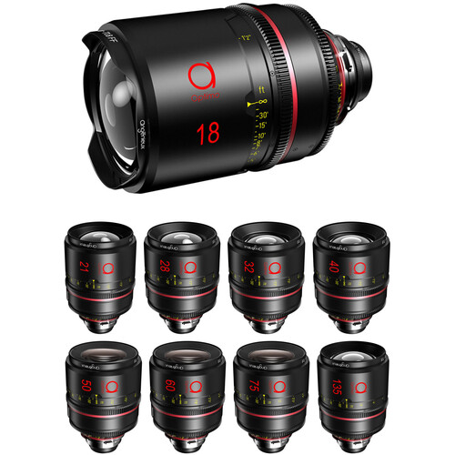 Angenieux Optimo Prime Gold Lens Set (18, 21, 28, 32, 40, 50, 75, 100 & 135mm)