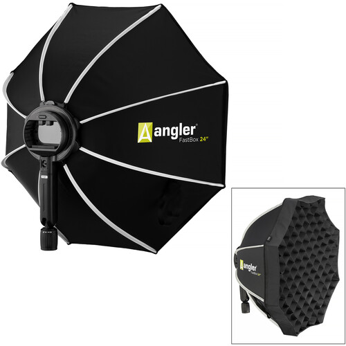 Angler On-Camera Flash FastBox 24" Octagonal Softbox Kit with Fabric Grid