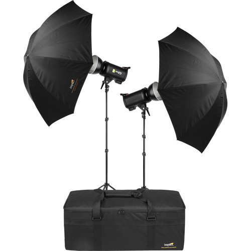 Angler Q400 2-Monolight Kit with Stands, Umbrellas, and Case