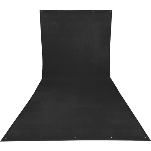 Angler Wrinkle-Resistant Fleece Background (Black, 9 x 20')