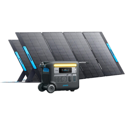 Anker SOLIX F2000 PowerHouse 767 Solar Generator with Two 400W Solar Panels