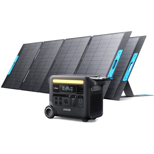 Anker SOLIX F2600 Portable Power Station with Two 200W Solar Panels Kit