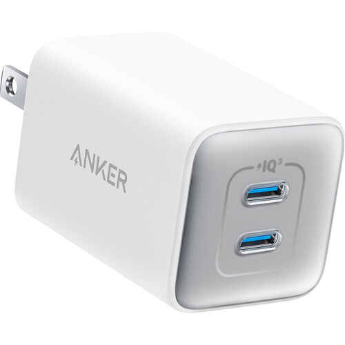 Anker 523 47W 2-Port USB-C Wall Charger (White) B2039J21-1 B&H