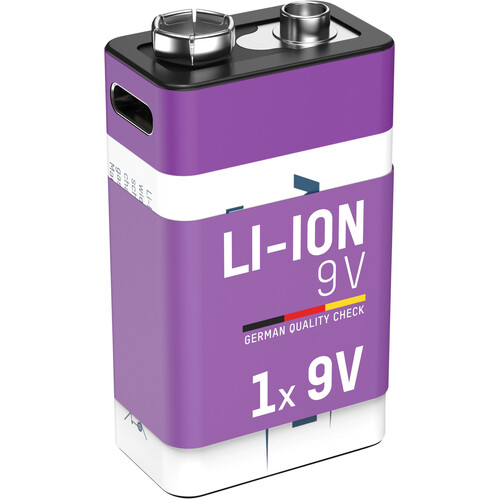 Ansmann Rechargeable 9V Lithium-Ion Battery (Purple & White)