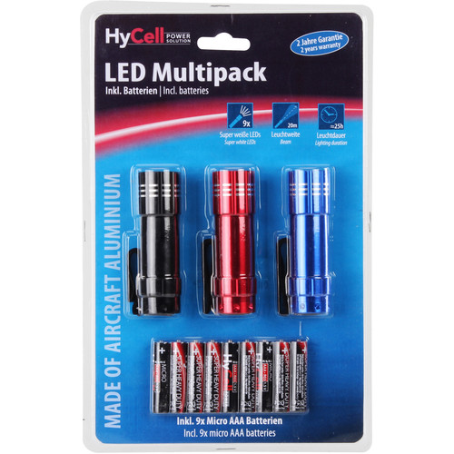 Ansmann HyCell LED Mini-Flashlight Multipack (3-Pack)