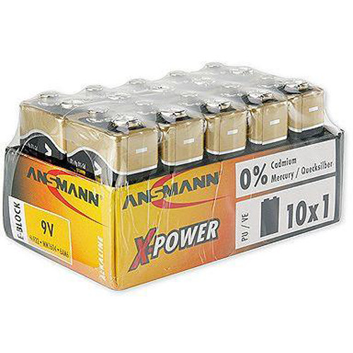 Ansmann X-Power 9V Alkaline Battery (10-Pack)