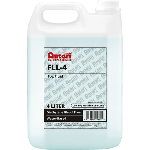 Antari FLL-4 Low Fog Effects Fluid for Antari Fog Machines (1 Gallon, Blue Formula)