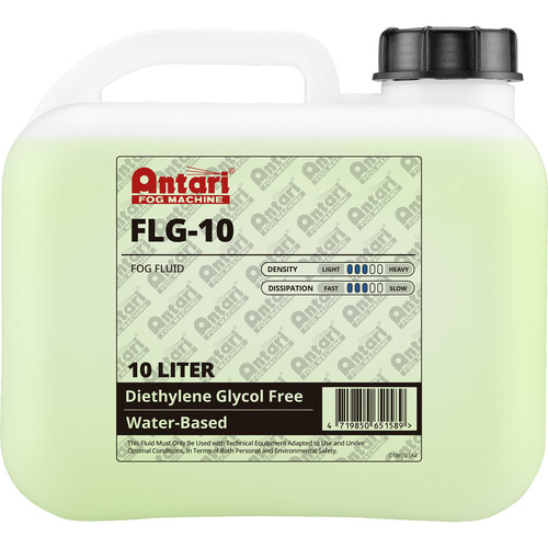 Antari FLG-10 Long-Lasting Fog Fluid for Fog Machines (2.6 Gallons, Green Formula)