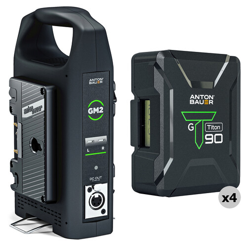 Anton/Bauer Titon 90 4-Battery Kit with GM2 Dual Charger (Gold Mount)