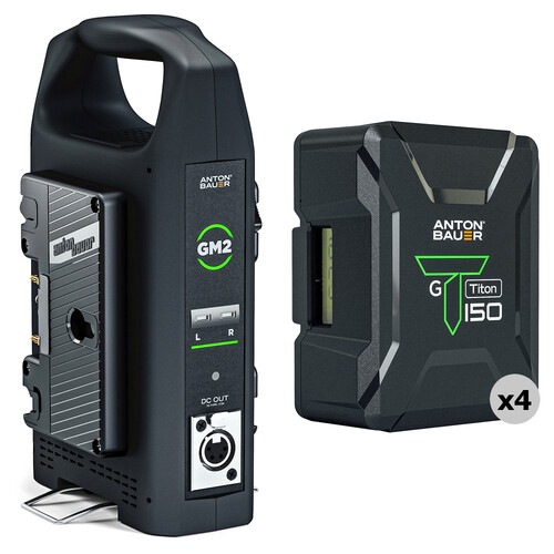Anton/Bauer Titon 150 4-Battery Kit with GM2 Dual Charger (Gold Mount)