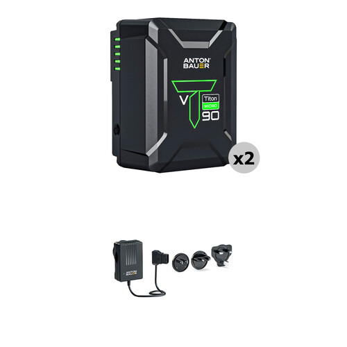 Anton/Bauer Titon Micro 90 2-Battery Kit with P-Tap Charger (V-Mount)