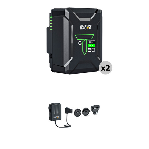 Anton/Bauer Titon Micro 90 2-Battery Kit with P-Tap Charger (Gold Mount)