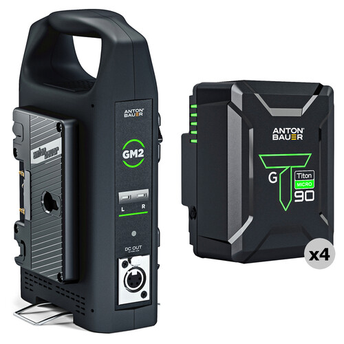 Anton/Bauer Titon Micro 90 4-Battery Kit with GM2 Charger (Gold Mount)