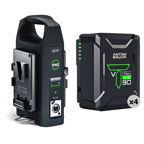 Anton/Bauer Titon Micro 90 4-Battery Kit with VM2 Charger (V-Mount)