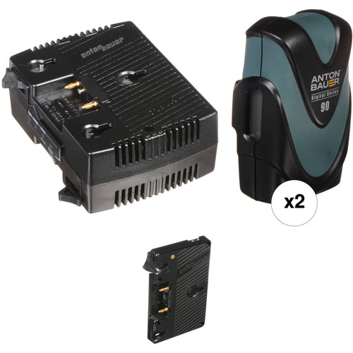 Anton/Bauer Digital 90 Two-Battery Kit for AJA CION with Two-Position Charger (Gold Mount)