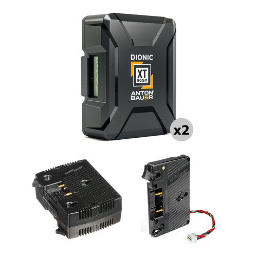 Anton/Bauer Dionic XT90 Battery Kit with Charger & Plate for Blackmagic URSA (Gold Mount)