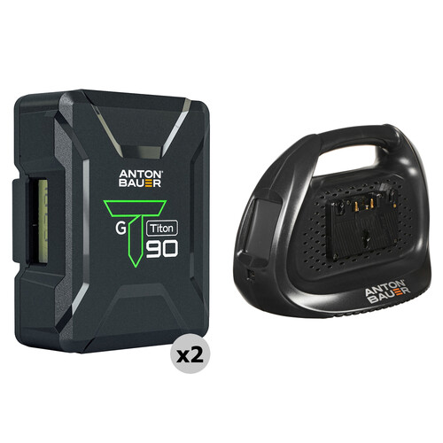 Anton/Bauer Titon 90 2-Battery Kit with Performance Series Dual Charger (Gold Mount)