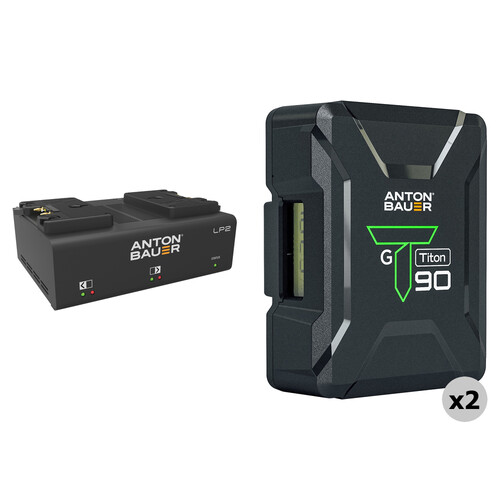 Anton/Bauer Titon 90 2-Battery Kit with LP2 Dual Charger (Gold Mount)