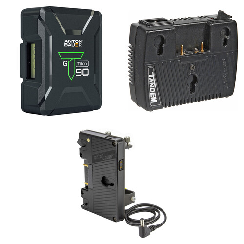 Anton/Bauer Titon 90 Battery Kit with Tandem-70 Charger & Plate for Sony FS7 (Gold Mount)