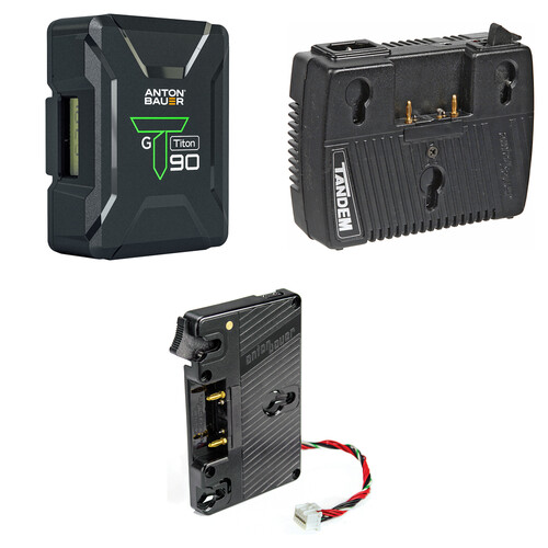 Anton/Bauer Titon 90 Battery Kit with Tandem-70 Charger & Plate for Blackmagic URSA (Gold Mount)