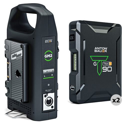 Anton/Bauer Titon SL 90 95Wh 2-Battery Kit with GM2 Dual-Bay Charger (Gold Mount)