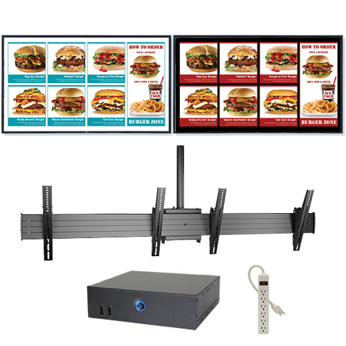 AOPEN nTAKE Value Digital Signage Kit with Two Landscape Ceiling-Mounted 46" LED Monitors