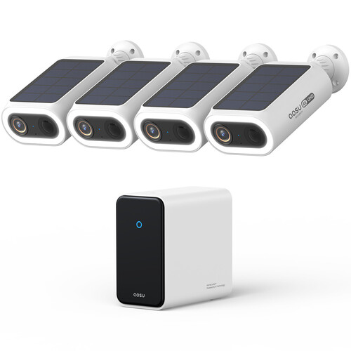aosu SolarCam P1 Max 4K Outdoor HomeCortex 4-Camera Kit