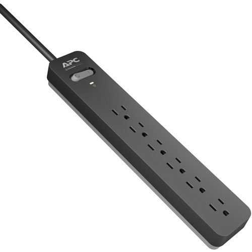 APC Essential SurgeArrest 6-Outlet Surge Protector (3', Black, 120V)