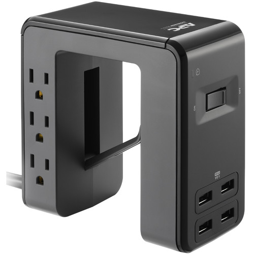 APC Essential SurgeArrest 6-Outlet Surge Protector with USB Ports (120V, Black)