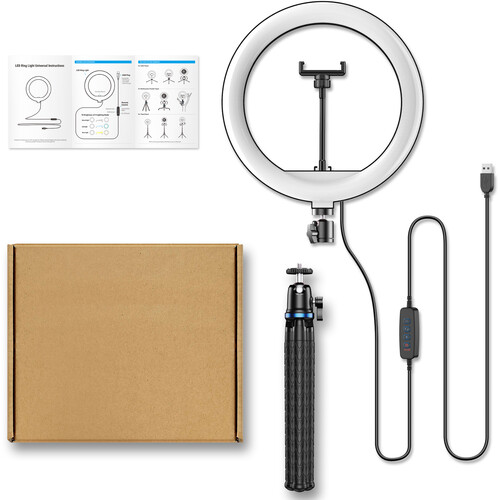 Apexel 10" Selfie Ring Light with Tripod Stand