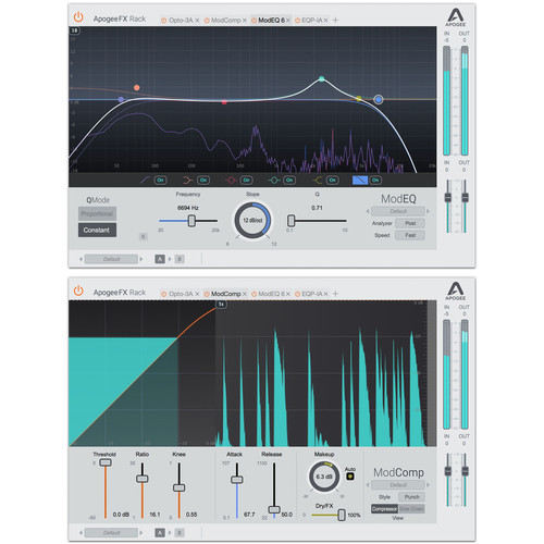Apogee Electronics ModFX Bundle ModEQ 6 and ModComp FX Rack Plug-Ins (Download)