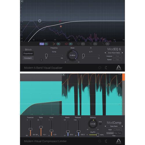 Apogee Electronics ModFX Bundle ModEQ 6 and ModComp FX Rack Plug-Ins (Download, Promo)