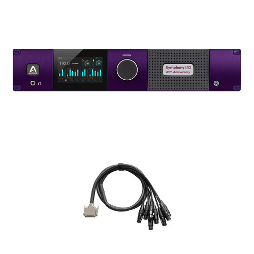 Apogee Electronics Symphony I/O MkII 16x16SE Thunderbolt 3 Audio Interface Kit with DB25 to XLR 3-Pin Breakout Cable (40th Anniversary Edition)