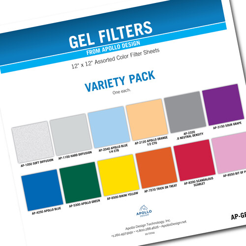 Apollo Design Variety 12-Filter Sheets 12x12" Gel Pack/ Resealable Bag