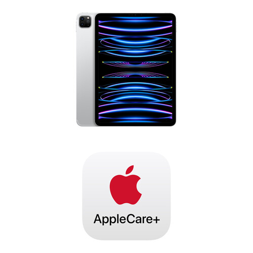 Apple 11" iPad Pro M2 Chip and AppleCare+ Protection Plan Kit (Late 2022, 128GB, Wi-Fi + 5G LTE, Silver)