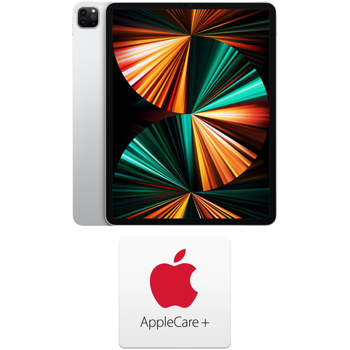 Apple 12.9" iPad Pro and AppleCare+ Protection Plan Kit (Mid 2021, 256GB, Wi-Fi Only, Silver)
